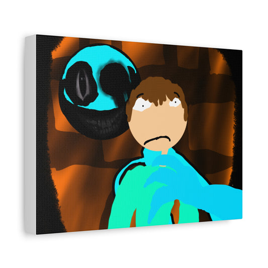 Glimbo kills Mark the Hunter - Canvas Wall Art, Scary Art, Home Decor, Horror Artwork, Unique Gift Idea, Spooky Design