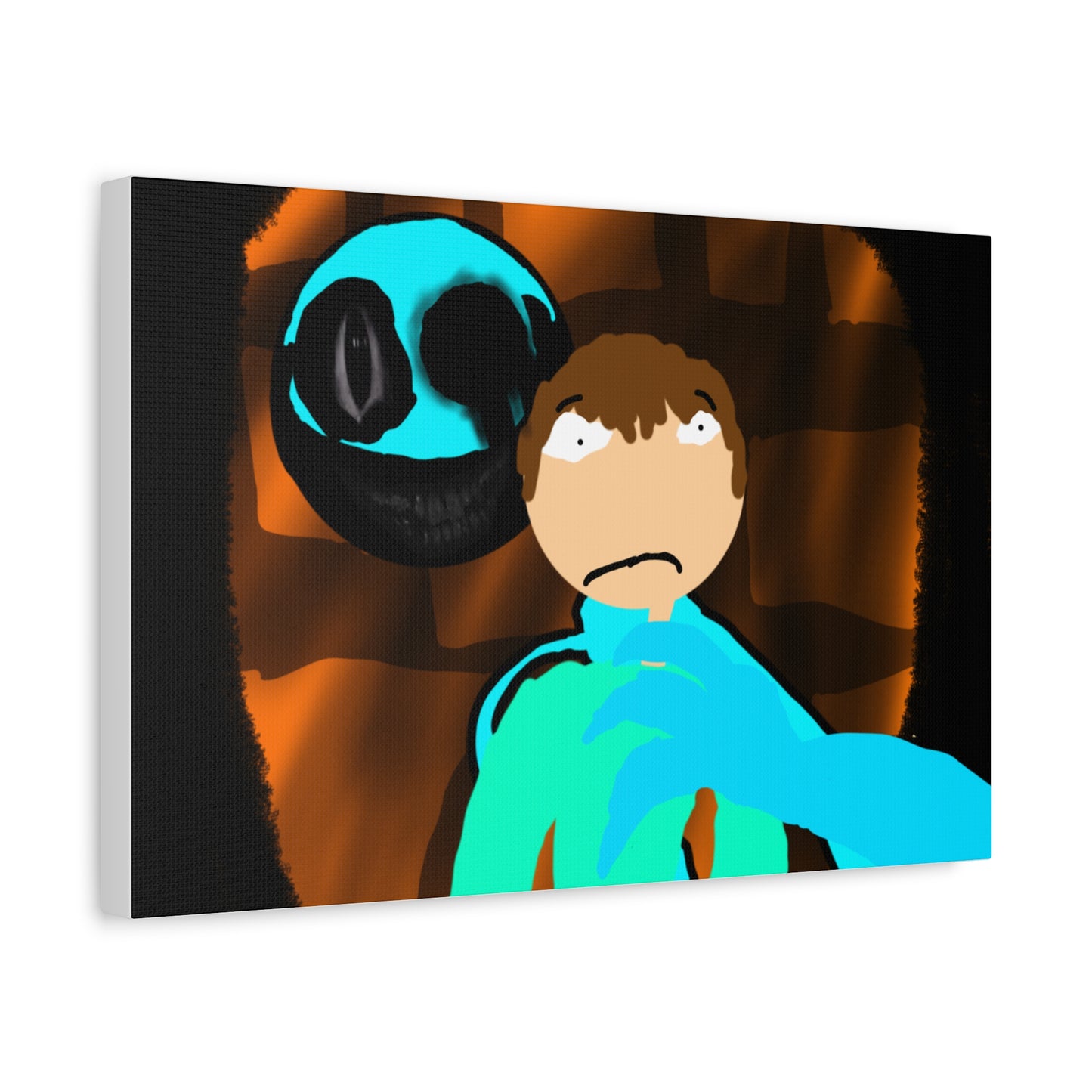 Glimbo kills Mark the Hunter - Canvas Wall Art, Scary Art, Home Decor, Horror Artwork, Unique Gift Idea, Spooky Design