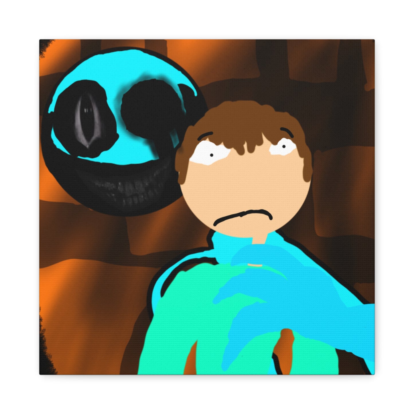 Glimbo kills Mark the Hunter - Canvas Wall Art, Scary Art, Home Decor, Horror Artwork, Unique Gift Idea, Spooky Design