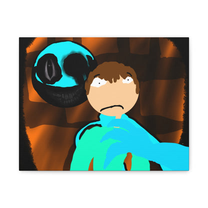 Glimbo kills Mark the Hunter - Canvas Wall Art, Scary Art, Home Decor, Horror Artwork, Unique Gift Idea, Spooky Design