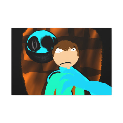 Glimbo kills Mark the Hunter - Canvas Wall Art, Scary Art, Home Decor, Horror Artwork, Unique Gift Idea, Spooky Design