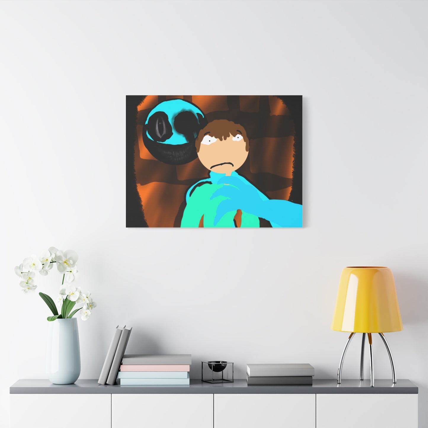 Glimbo kills Mark the Hunter - Canvas Wall Art, Scary Art, Home Decor, Horror Artwork, Unique Gift Idea, Spooky Design