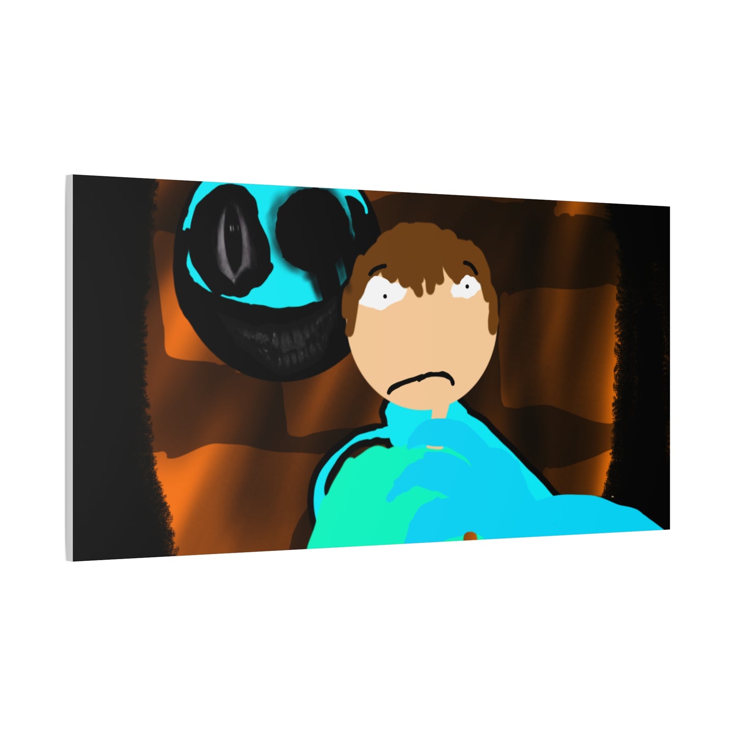 Glimbo kills Mark the Hunter - Canvas Wall Art, Scary Art, Home Decor, Horror Artwork, Unique Gift Idea, Spooky Design