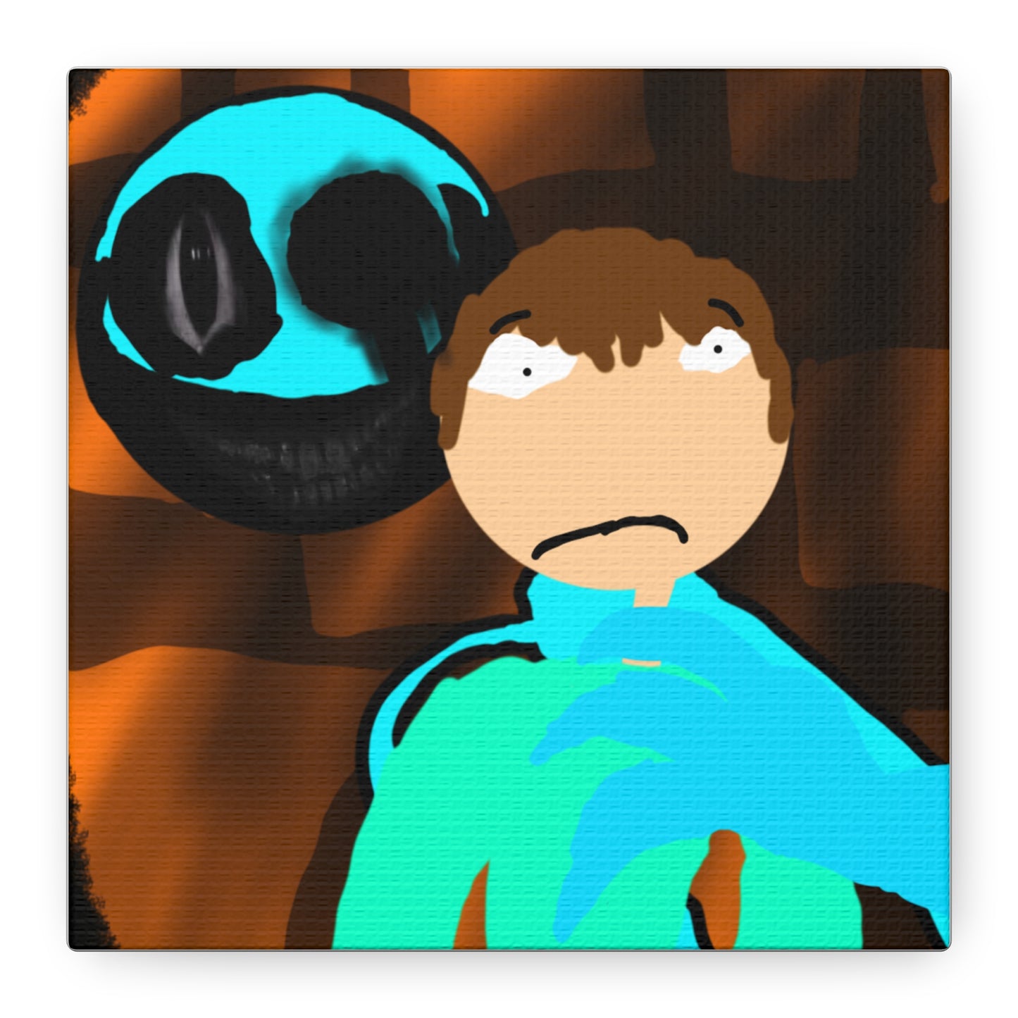 Glimbo kills Mark the Hunter - Canvas Wall Art, Scary Art, Home Decor, Horror Artwork, Unique Gift Idea, Spooky Design