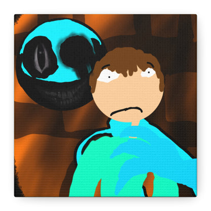 Glimbo kills Mark the Hunter - Canvas Wall Art, Scary Art, Home Decor, Horror Artwork, Unique Gift Idea, Spooky Design