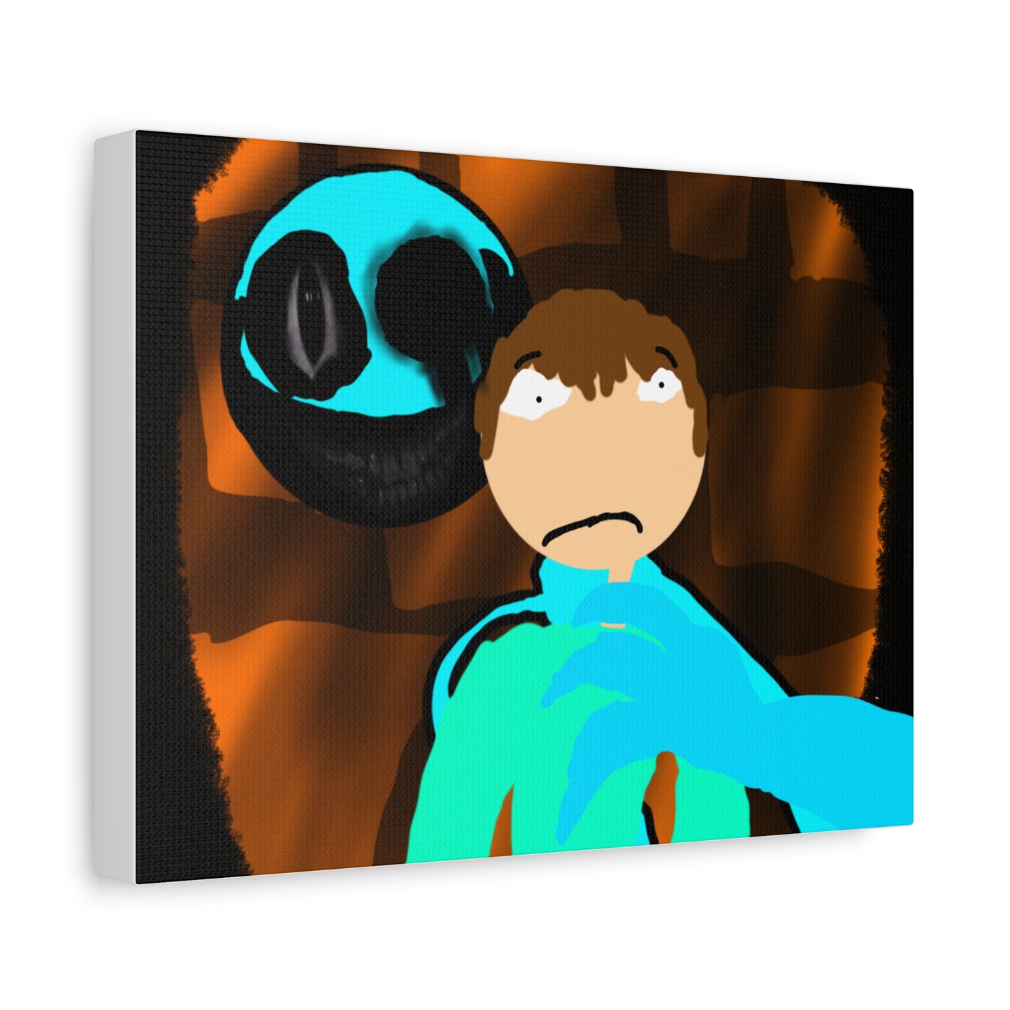 Glimbo kills Mark the Hunter - Canvas Wall Art, Scary Art, Home Decor, Horror Artwork, Unique Gift Idea, Spooky Design