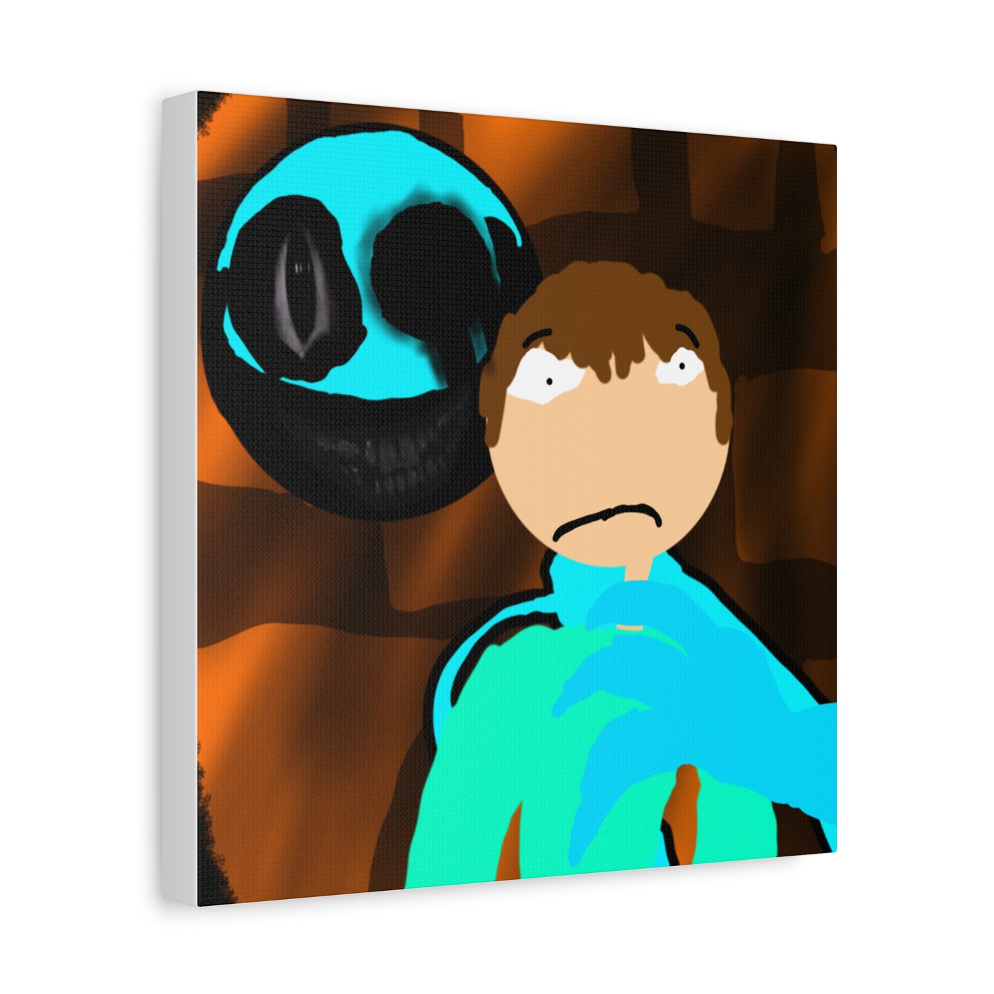 Glimbo kills Mark the Hunter - Canvas Wall Art, Scary Art, Home Decor, Horror Artwork, Unique Gift Idea, Spooky Design