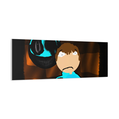 Glimbo kills Mark the Hunter - Canvas Wall Art, Scary Art, Home Decor, Horror Artwork, Unique Gift Idea, Spooky Design