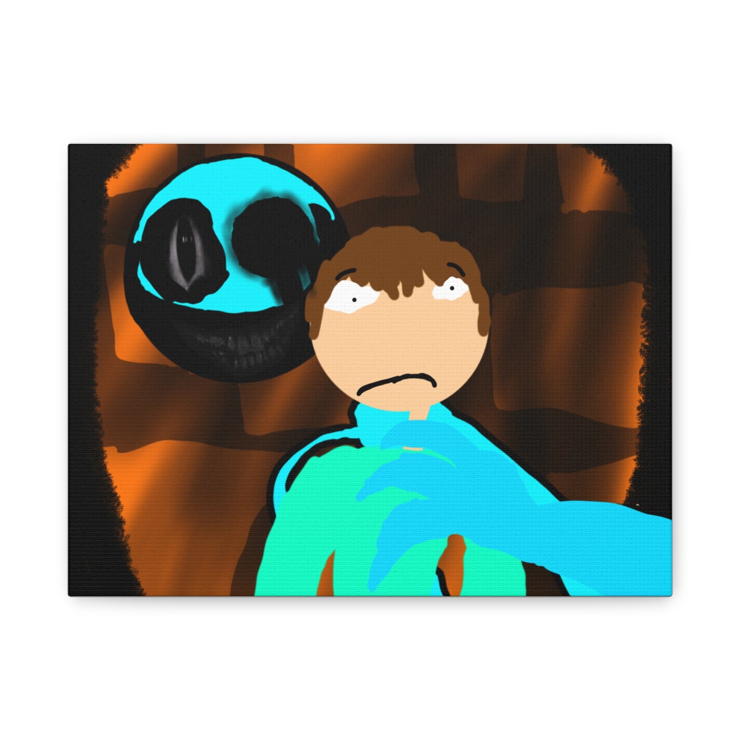 Glimbo kills Mark the Hunter - Canvas Wall Art, Scary Art, Home Decor, Horror Artwork, Unique Gift Idea, Spooky Design