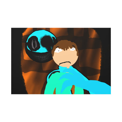 Glimbo kills Mark the Hunter - Canvas Wall Art, Scary Art, Home Decor, Horror Artwork, Unique Gift Idea, Spooky Design