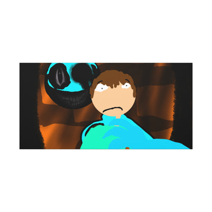 Glimbo kills Mark the Hunter - Canvas Wall Art, Scary Art, Home Decor, Horror Artwork, Unique Gift Idea, Spooky Design