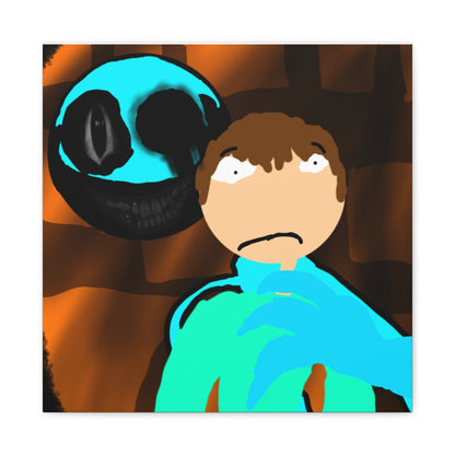 Glimbo kills Mark the Hunter - Canvas Wall Art, Scary Art, Home Decor, Horror Artwork, Unique Gift Idea, Spooky Design