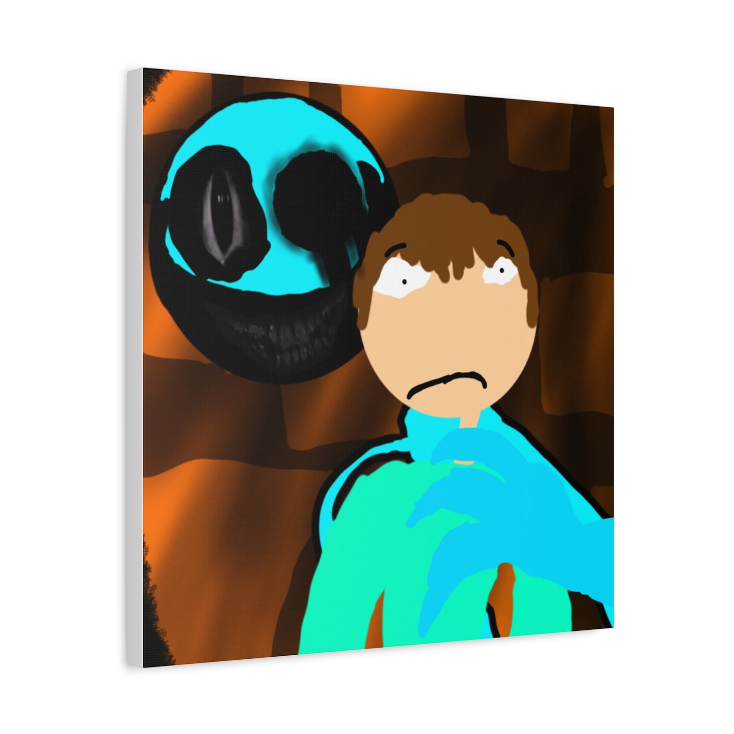 Glimbo kills Mark the Hunter - Canvas Wall Art, Scary Art, Home Decor, Horror Artwork, Unique Gift Idea, Spooky Design