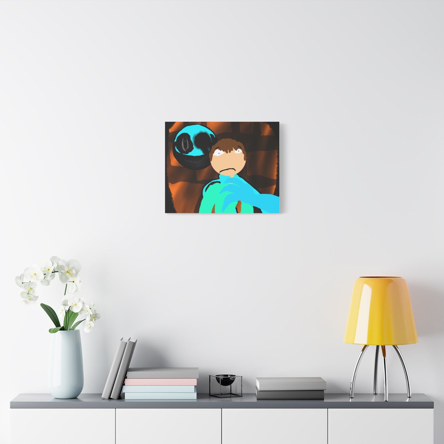 Glimbo kills Mark the Hunter - Canvas Wall Art, Scary Art, Home Decor, Horror Artwork, Unique Gift Idea, Spooky Design