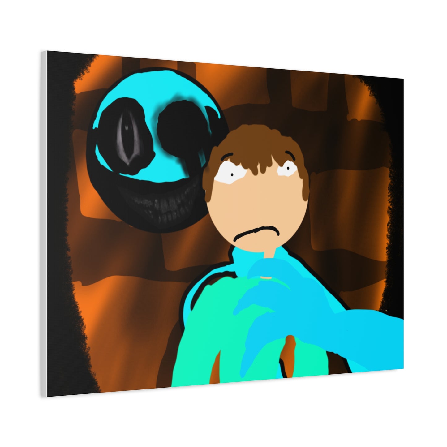 Glimbo kills Mark the Hunter - Canvas Wall Art, Scary Art, Home Decor, Horror Artwork, Unique Gift Idea, Spooky Design