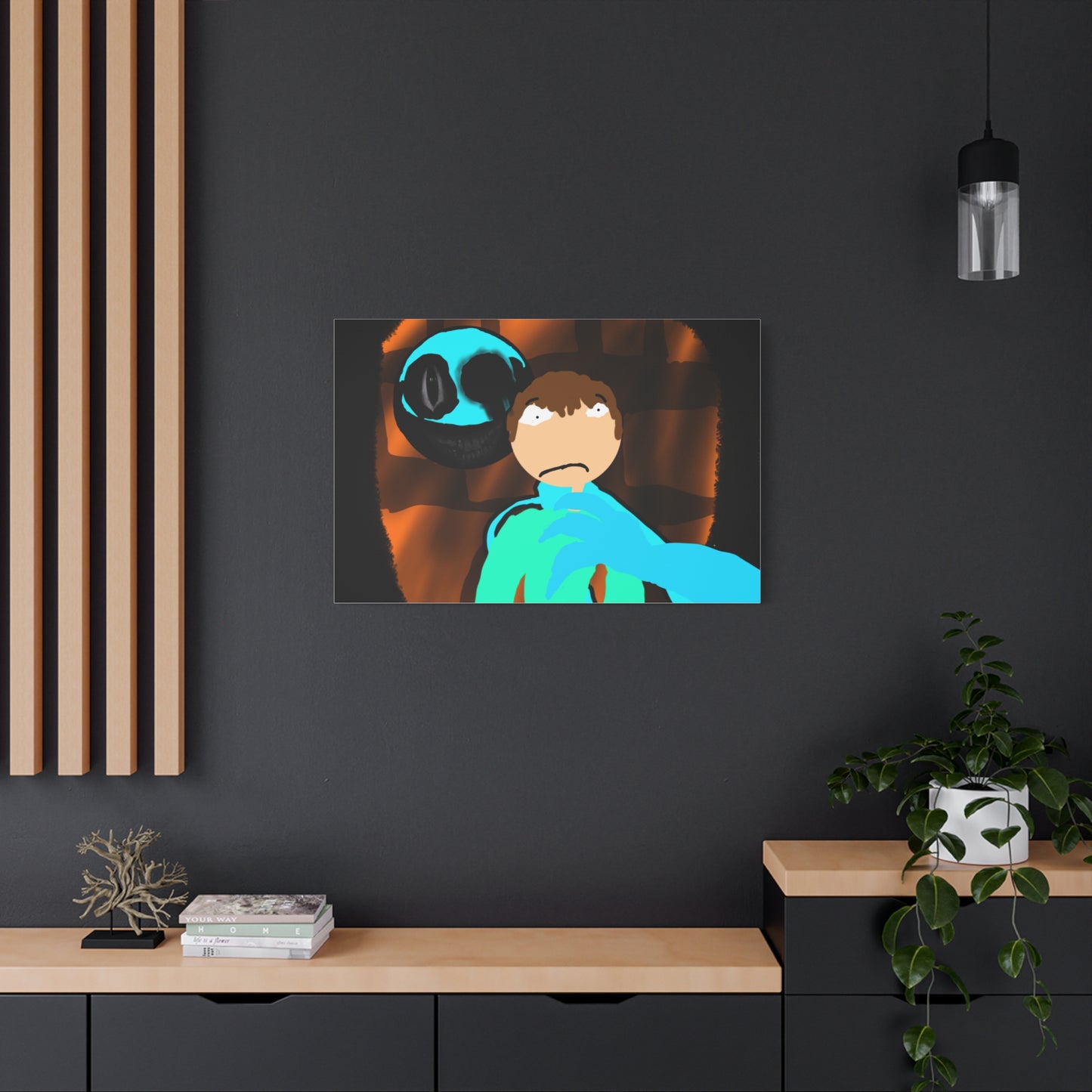 Glimbo kills Mark the Hunter - Canvas Wall Art, Scary Art, Home Decor, Horror Artwork, Unique Gift Idea, Spooky Design
