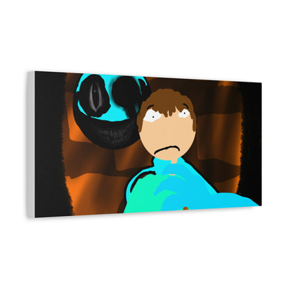 Glimbo kills Mark the Hunter - Canvas Wall Art, Scary Art, Home Decor, Horror Artwork, Unique Gift Idea, Spooky Design