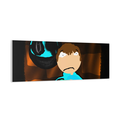 Glimbo kills Mark the Hunter - Canvas Wall Art, Scary Art, Home Decor, Horror Artwork, Unique Gift Idea, Spooky Design