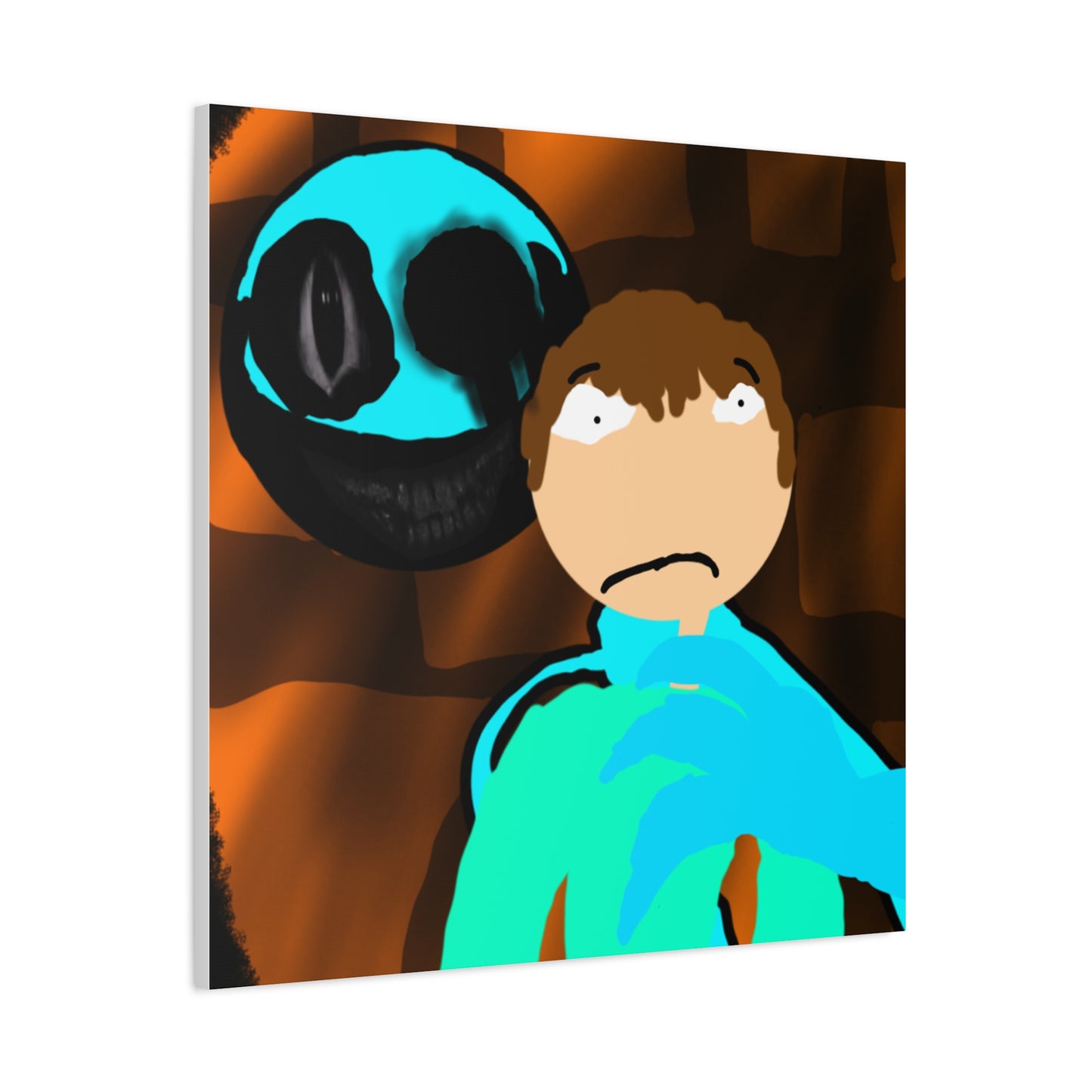 Glimbo kills Mark the Hunter - Canvas Wall Art, Scary Art, Home Decor, Horror Artwork, Unique Gift Idea, Spooky Design