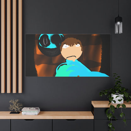 Glimbo kills Mark the Hunter - Canvas Wall Art, Scary Art, Home Decor, Horror Artwork, Unique Gift Idea, Spooky Design