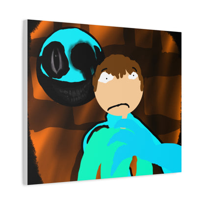 Glimbo kills Mark the Hunter - Canvas Wall Art, Scary Art, Home Decor, Horror Artwork, Unique Gift Idea, Spooky Design