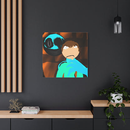 Glimbo kills Mark the Hunter - Canvas Wall Art, Scary Art, Home Decor, Horror Artwork, Unique Gift Idea, Spooky Design