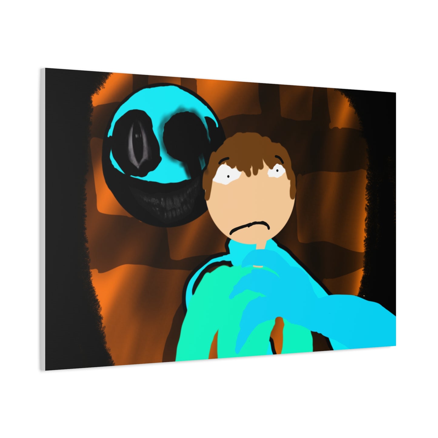 Glimbo kills Mark the Hunter - Canvas Wall Art, Scary Art, Home Decor, Horror Artwork, Unique Gift Idea, Spooky Design