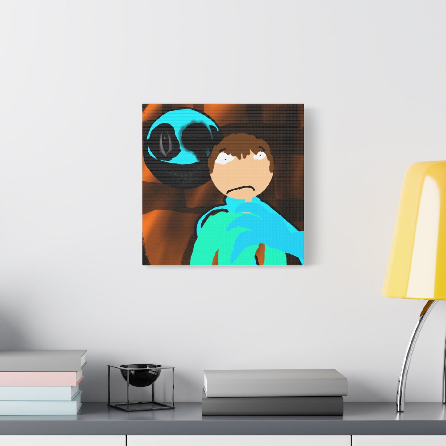 Glimbo kills Mark the Hunter - Canvas Wall Art, Scary Art, Home Decor, Horror Artwork, Unique Gift Idea, Spooky Design
