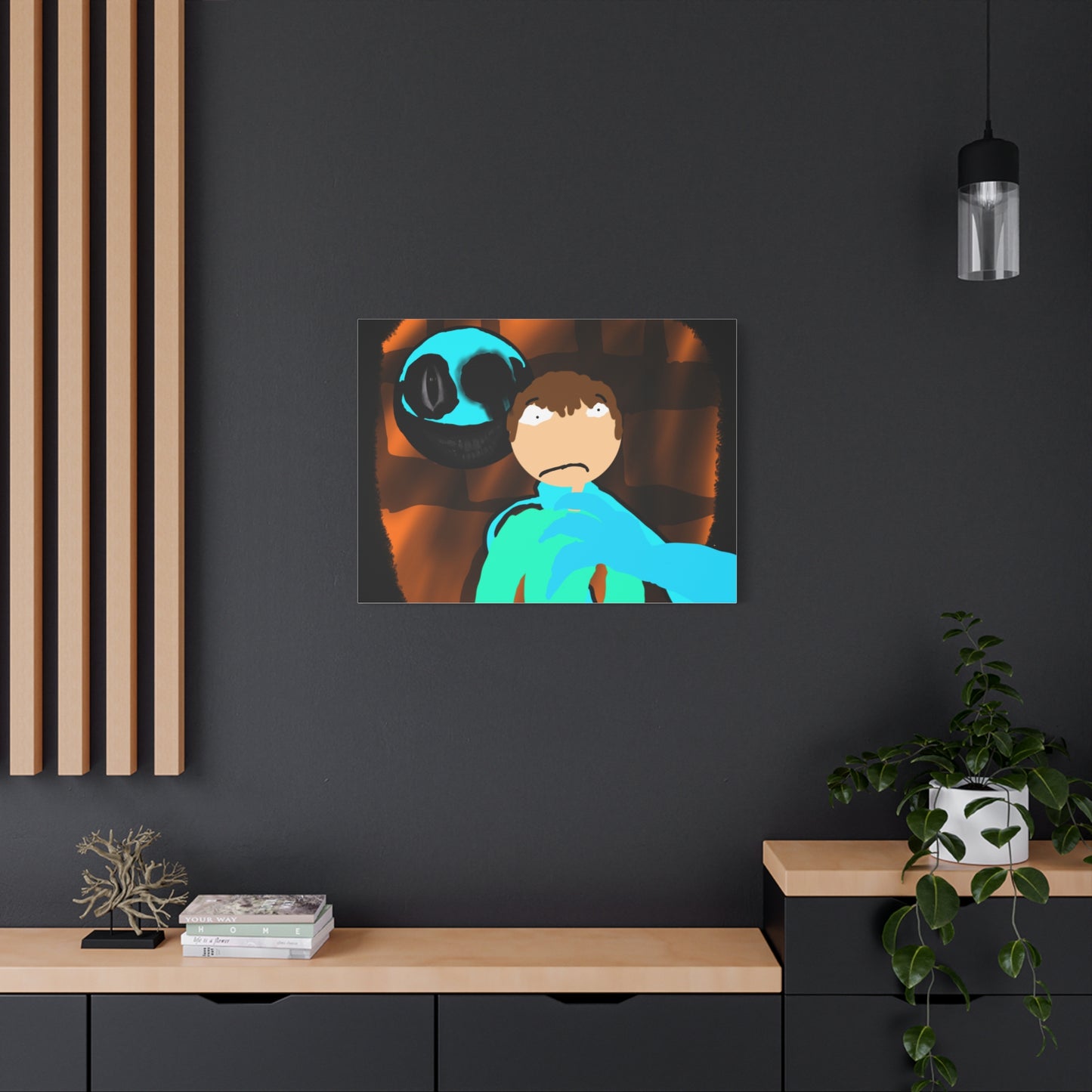 Glimbo kills Mark the Hunter - Canvas Wall Art, Scary Art, Home Decor, Horror Artwork, Unique Gift Idea, Spooky Design