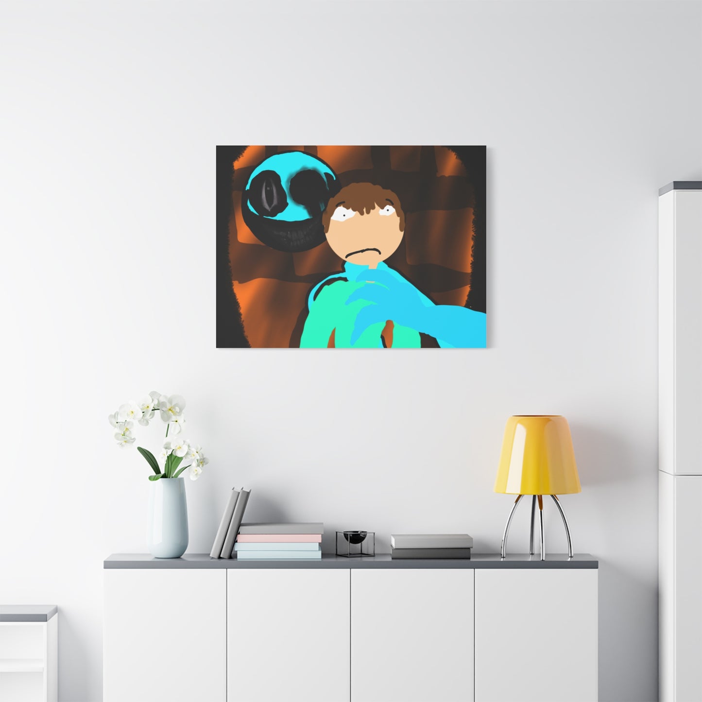 Glimbo kills Mark the Hunter - Canvas Wall Art, Scary Art, Home Decor, Horror Artwork, Unique Gift Idea, Spooky Design