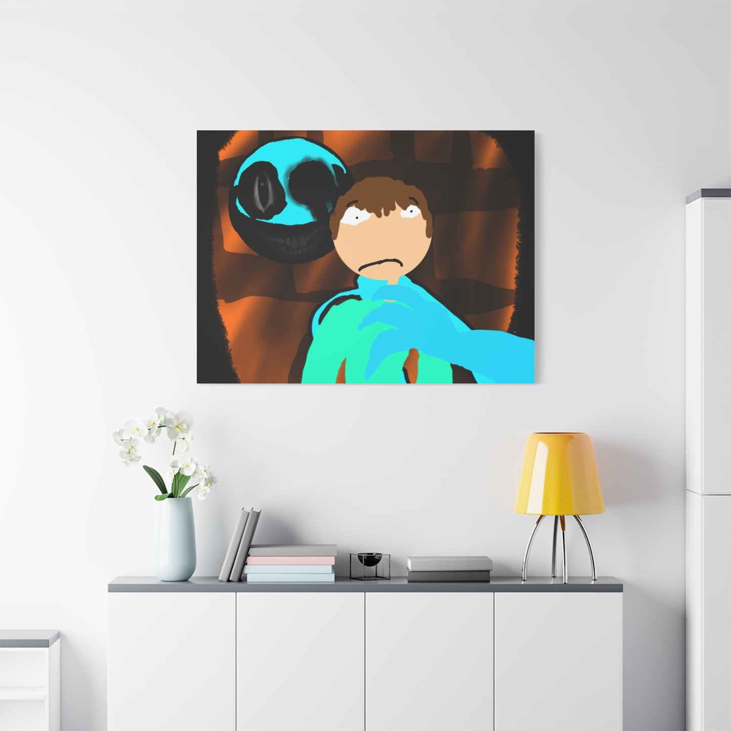 Glimbo kills Mark the Hunter - Canvas Wall Art, Scary Art, Home Decor, Horror Artwork, Unique Gift Idea, Spooky Design