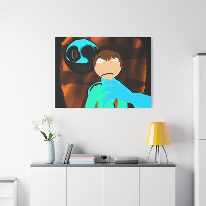 Glimbo kills Mark the Hunter - Canvas Wall Art, Scary Art, Home Decor, Horror Artwork, Unique Gift Idea, Spooky Design