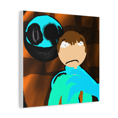 Glimbo kills Mark the Hunter - Canvas Wall Art, Scary Art, Home Decor, Horror Artwork, Unique Gift Idea, Spooky Design