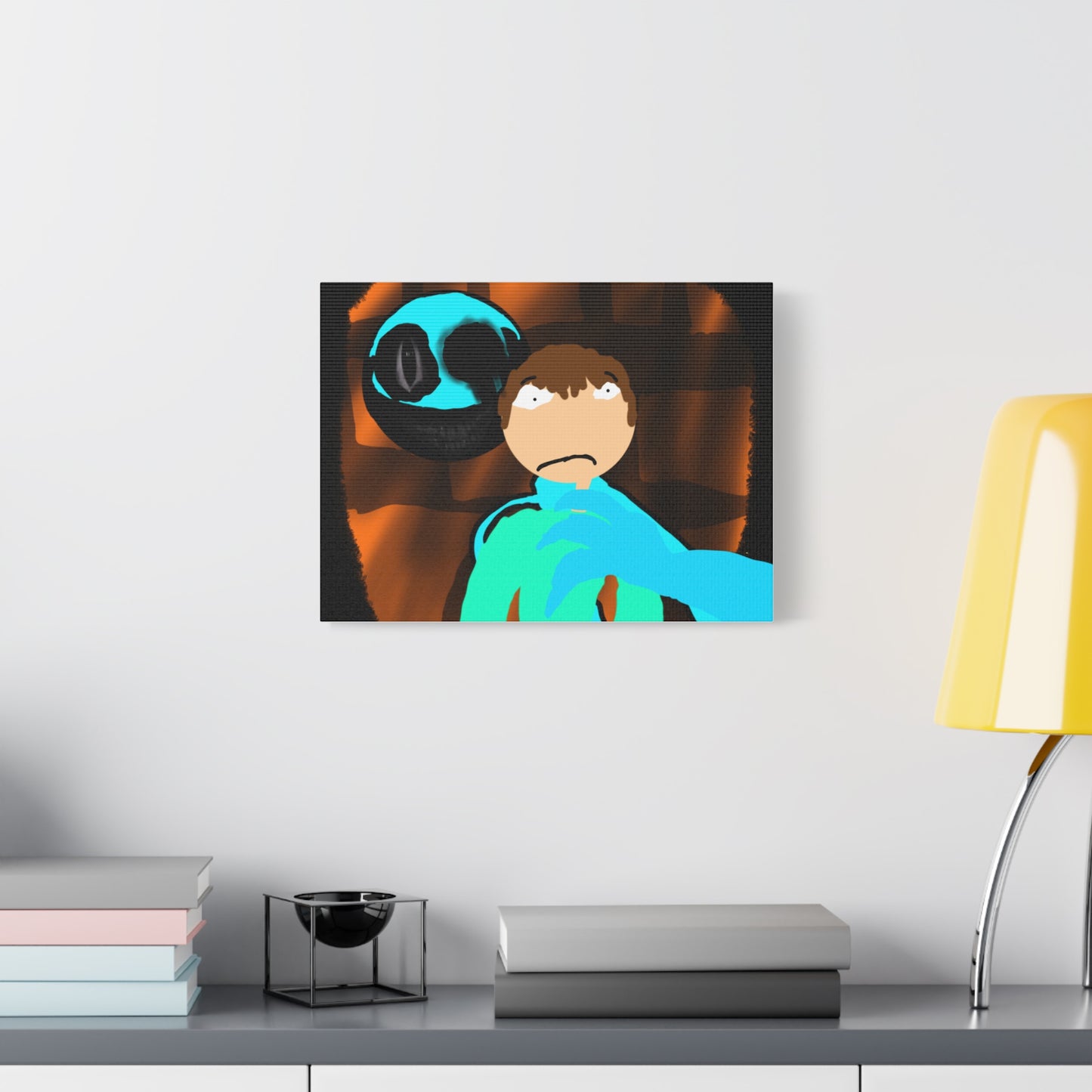 Glimbo kills Mark the Hunter - Canvas Wall Art, Scary Art, Home Decor, Horror Artwork, Unique Gift Idea, Spooky Design