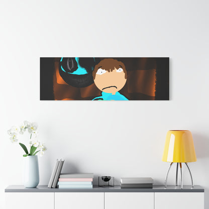 Glimbo kills Mark the Hunter - Canvas Wall Art, Scary Art, Home Decor, Horror Artwork, Unique Gift Idea, Spooky Design
