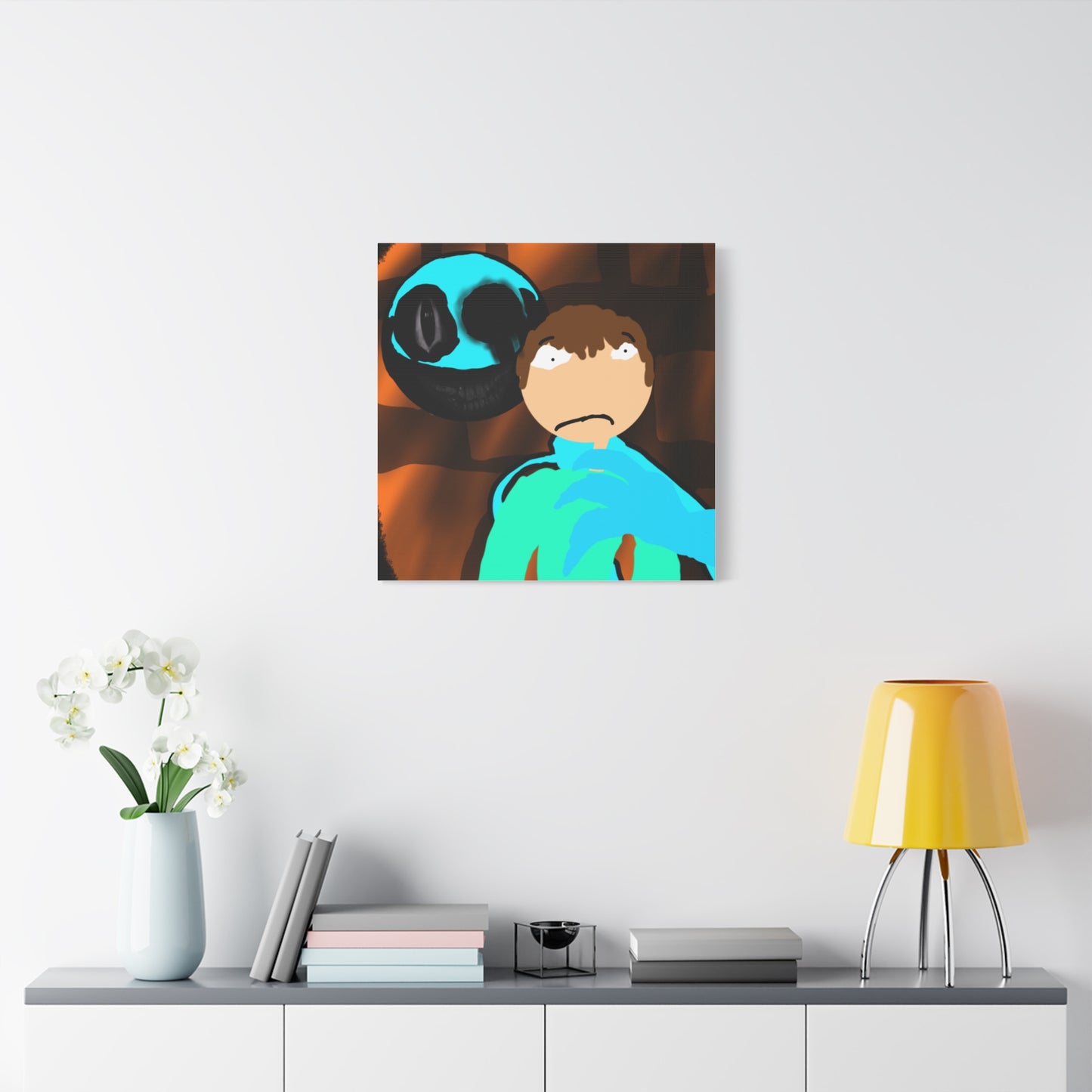 Glimbo kills Mark the Hunter - Canvas Wall Art, Scary Art, Home Decor, Horror Artwork, Unique Gift Idea, Spooky Design