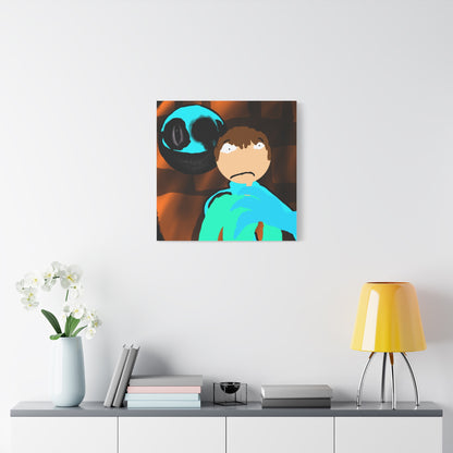 Glimbo kills Mark the Hunter - Canvas Wall Art, Scary Art, Home Decor, Horror Artwork, Unique Gift Idea, Spooky Design