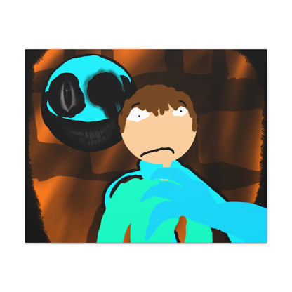 Glimbo kills Mark the Hunter - Canvas Wall Art, Scary Art, Home Decor, Horror Artwork, Unique Gift Idea, Spooky Design