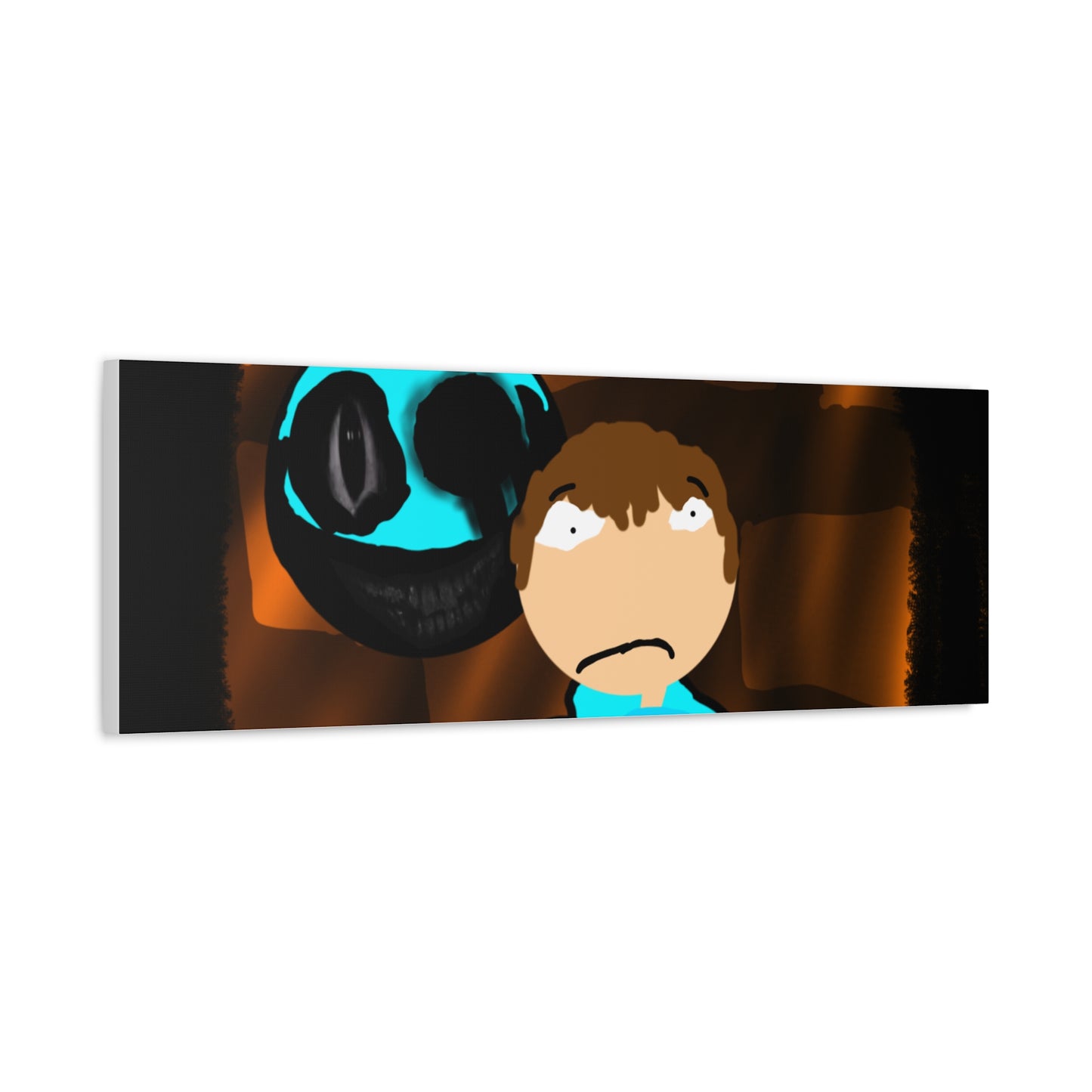 Glimbo kills Mark the Hunter - Canvas Wall Art, Scary Art, Home Decor, Horror Artwork, Unique Gift Idea, Spooky Design