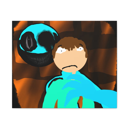 Glimbo kills Mark the Hunter - Canvas Wall Art, Scary Art, Home Decor, Horror Artwork, Unique Gift Idea, Spooky Design