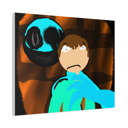 Glimbo kills Mark the Hunter - Canvas Wall Art, Scary Art, Home Decor, Horror Artwork, Unique Gift Idea, Spooky Design