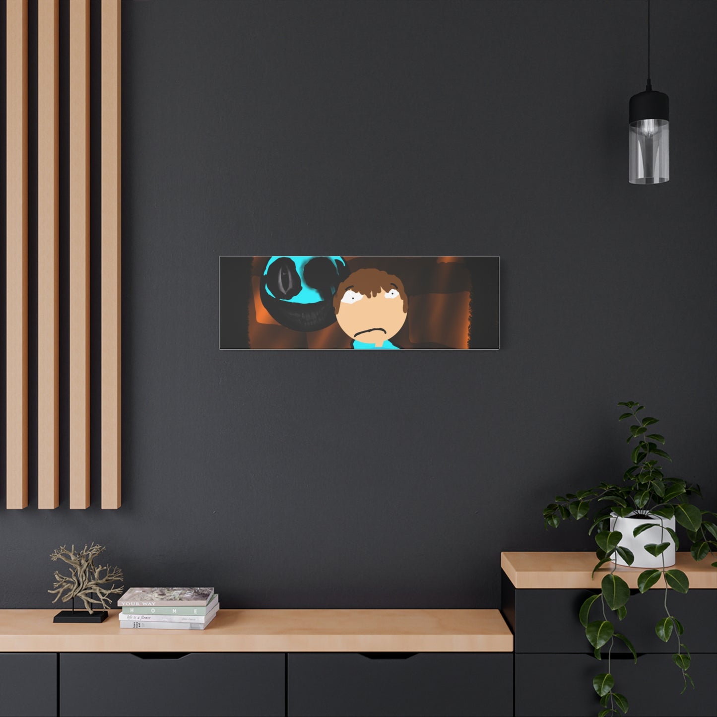 Glimbo kills Mark the Hunter - Canvas Wall Art, Scary Art, Home Decor, Horror Artwork, Unique Gift Idea, Spooky Design