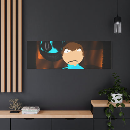 Glimbo kills Mark the Hunter - Canvas Wall Art, Scary Art, Home Decor, Horror Artwork, Unique Gift Idea, Spooky Design
