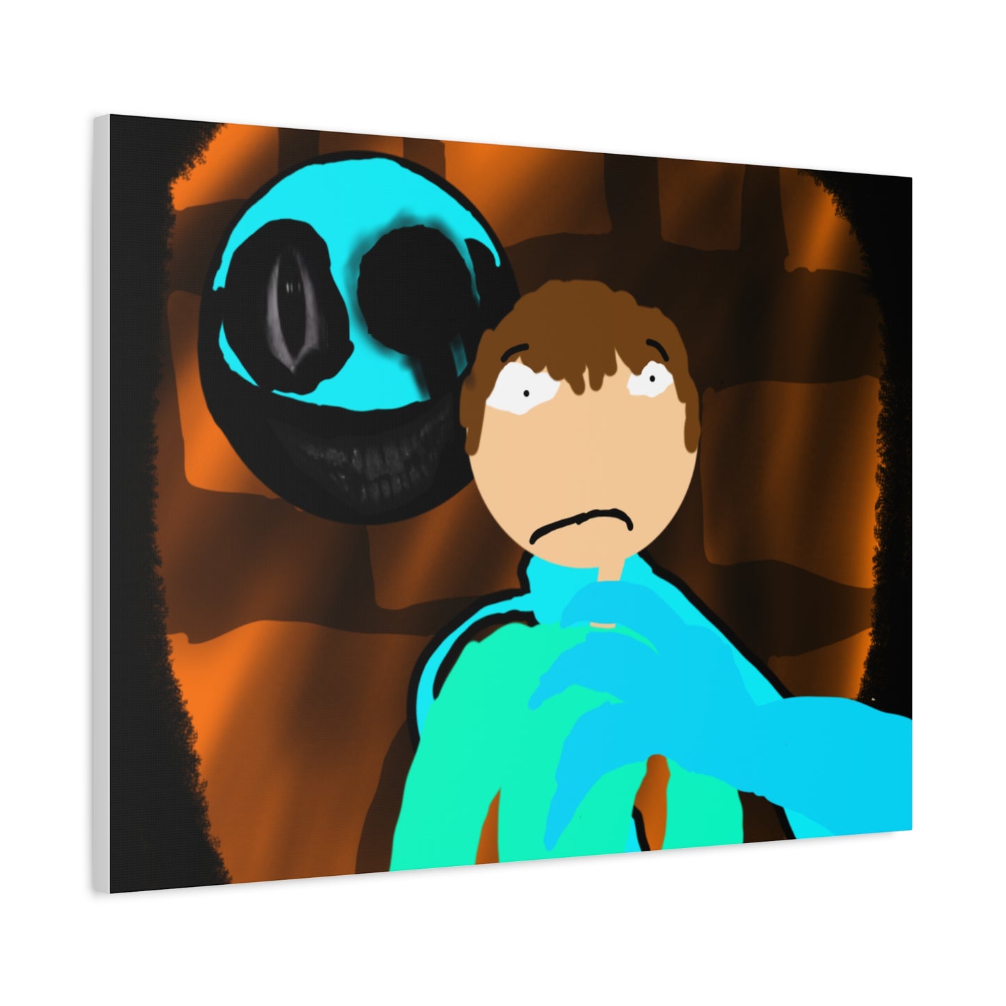 Glimbo kills Mark the Hunter - Canvas Wall Art, Scary Art, Home Decor, Horror Artwork, Unique Gift Idea, Spooky Design