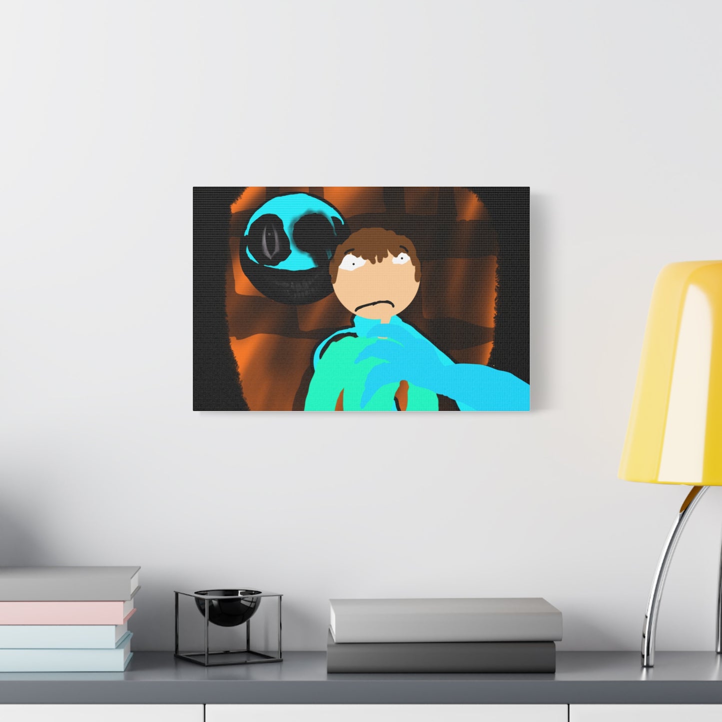 Glimbo kills Mark the Hunter - Canvas Wall Art, Scary Art, Home Decor, Horror Artwork, Unique Gift Idea, Spooky Design