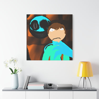 Glimbo kills Mark the Hunter - Canvas Wall Art, Scary Art, Home Decor, Horror Artwork, Unique Gift Idea, Spooky Design