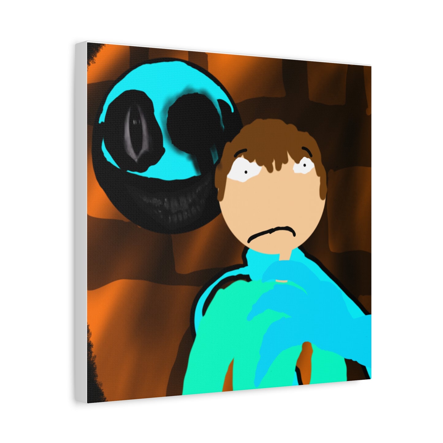 Glimbo kills Mark the Hunter - Canvas Wall Art, Scary Art, Home Decor, Horror Artwork, Unique Gift Idea, Spooky Design