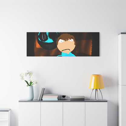 Glimbo kills Mark the Hunter - Canvas Wall Art, Scary Art, Home Decor, Horror Artwork, Unique Gift Idea, Spooky Design