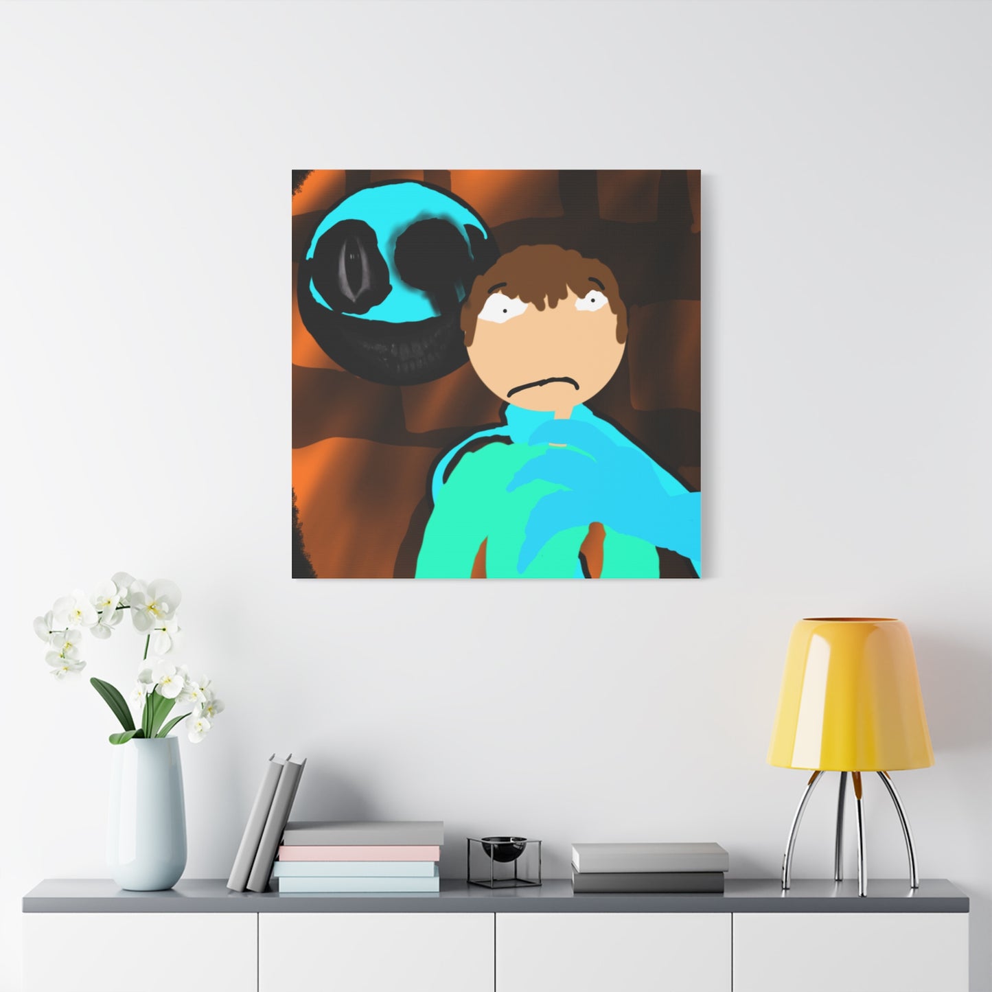 Glimbo kills Mark the Hunter - Canvas Wall Art, Scary Art, Home Decor, Horror Artwork, Unique Gift Idea, Spooky Design