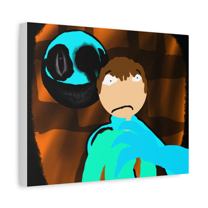 Glimbo kills Mark the Hunter - Canvas Wall Art, Scary Art, Home Decor, Horror Artwork, Unique Gift Idea, Spooky Design